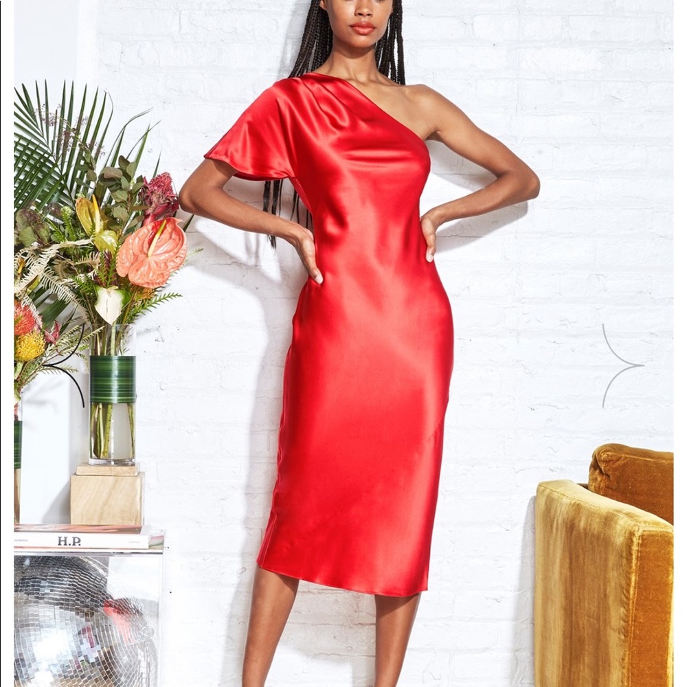 Fleur du mal 100% silk red dress size 4